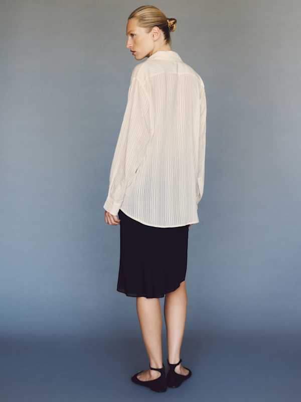 Eli Oversized Shirt - Fior Di Latte Stripe