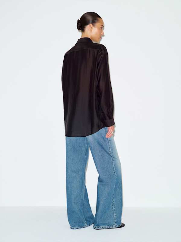 Eli Oversized Shirt - Sheer Black