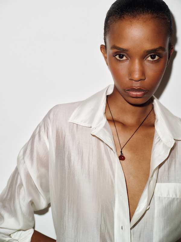 Eli Oversized Shirt - Sheer Ivory