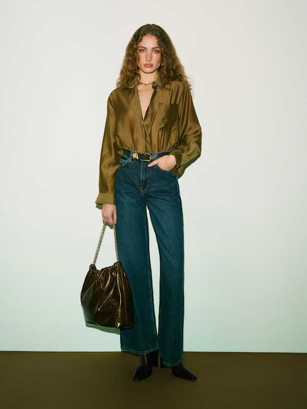 Eli Oversized Shirt - Sheer Pear