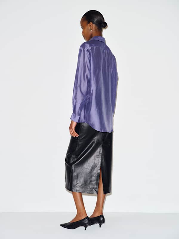 Eli Oversized Shirt - Sheer Purple