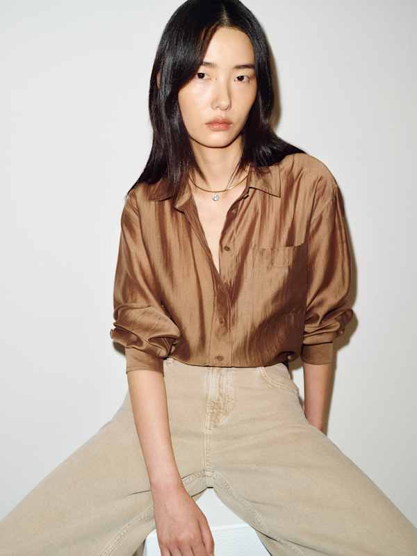 Eli Oversized Shirt - Sheer Sand