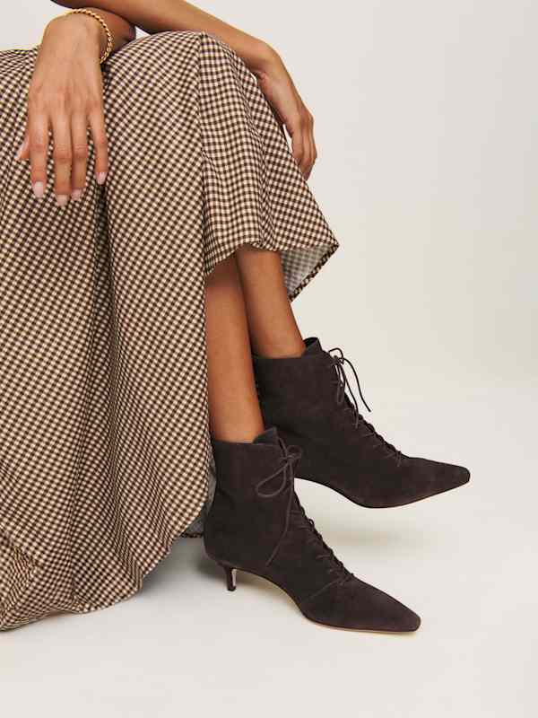 Kittie Lace Up Boot - Boss Suede