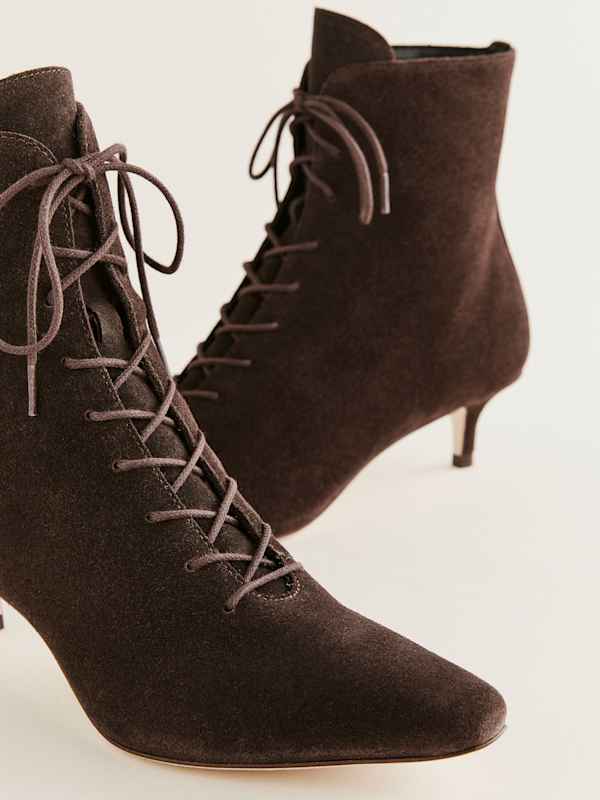 Kittie Lace Up Boot - Boss Suede