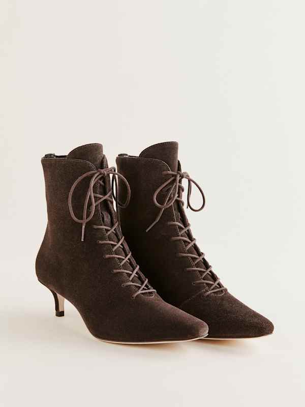 Kittie Lace Up Boot - Boss Suede