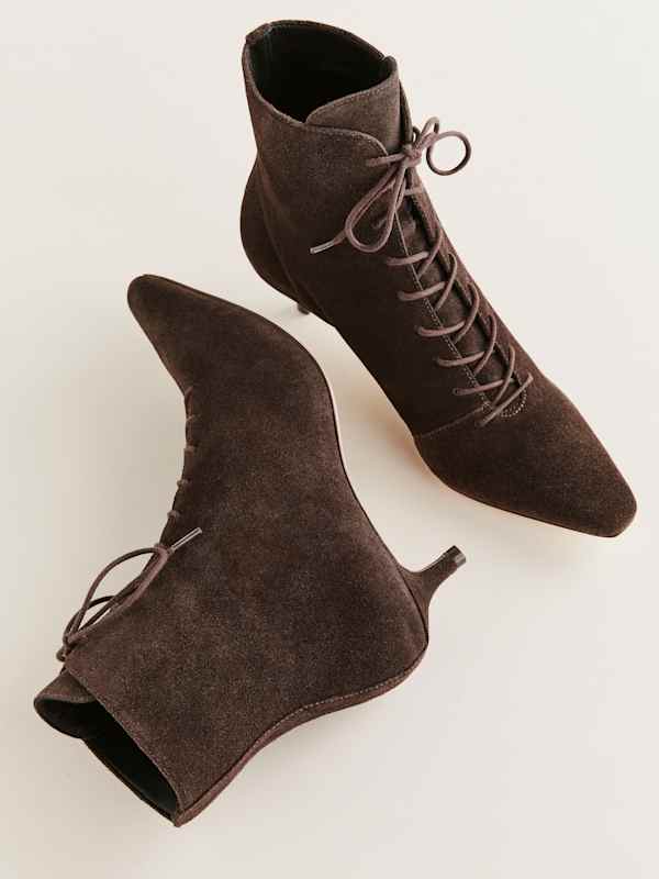 Kittie Lace Up Boot - Boss Suede