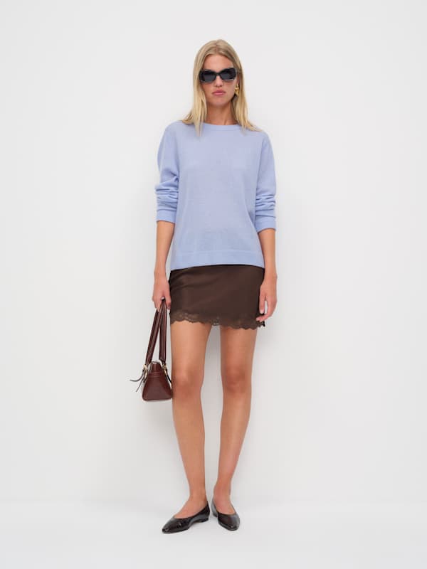 Neera Satin Skirt - Cafe