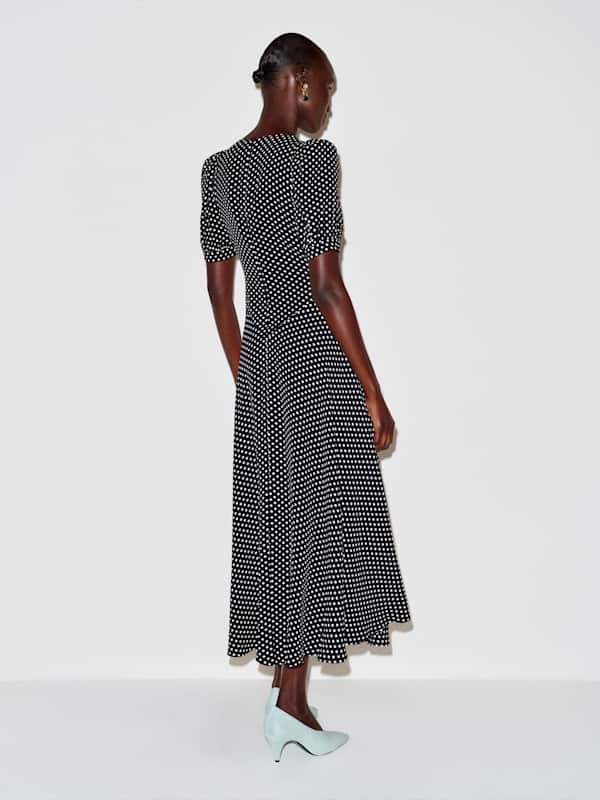 Naira Dress - Caviar Dot