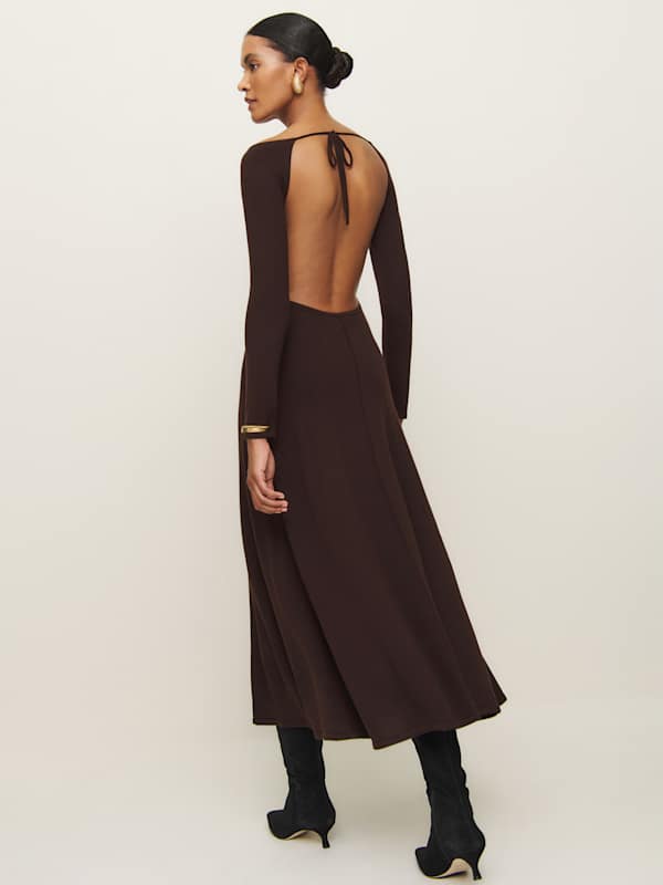 Livia Regenerative Merino Sweater Dress - Mole