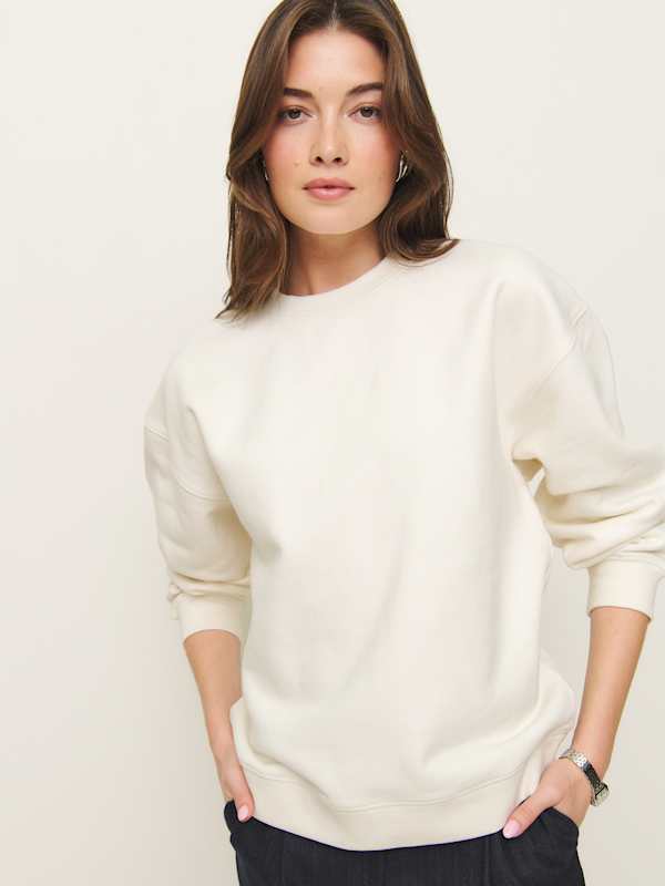 Emma Classic Crewneck Sweatshirt - Fior Di Latte