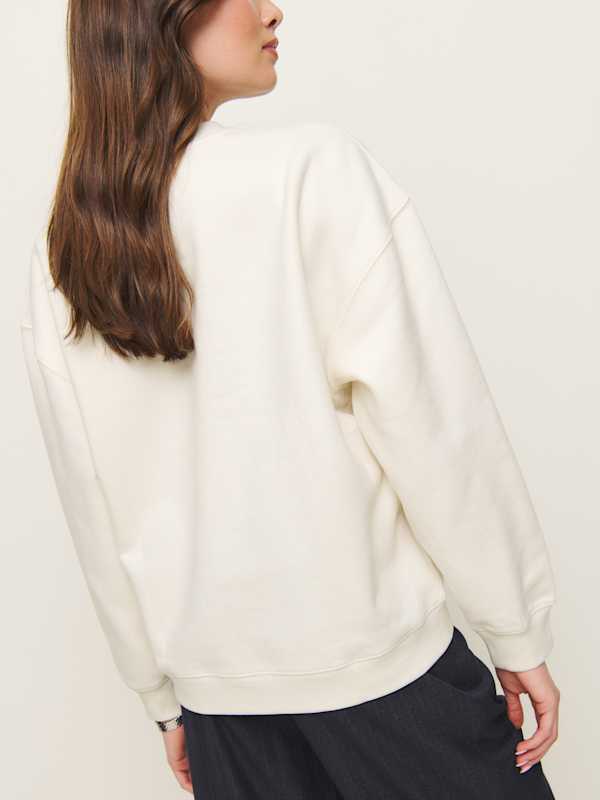 Emma Classic Crewneck Sweatshirt - Fior Di Latte