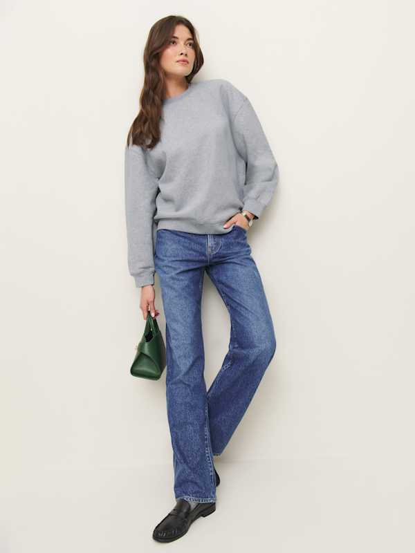 Emma Classic Crewneck Sweatshirt - Heather Grey