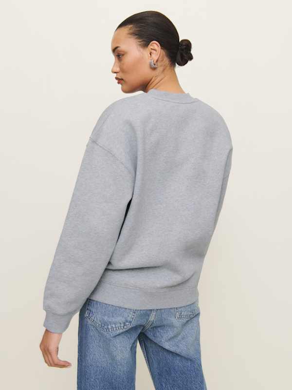 Emma Classic Crewneck Sweatshirt - Official Girlfriend Sweatshirt Heather Grey And Black