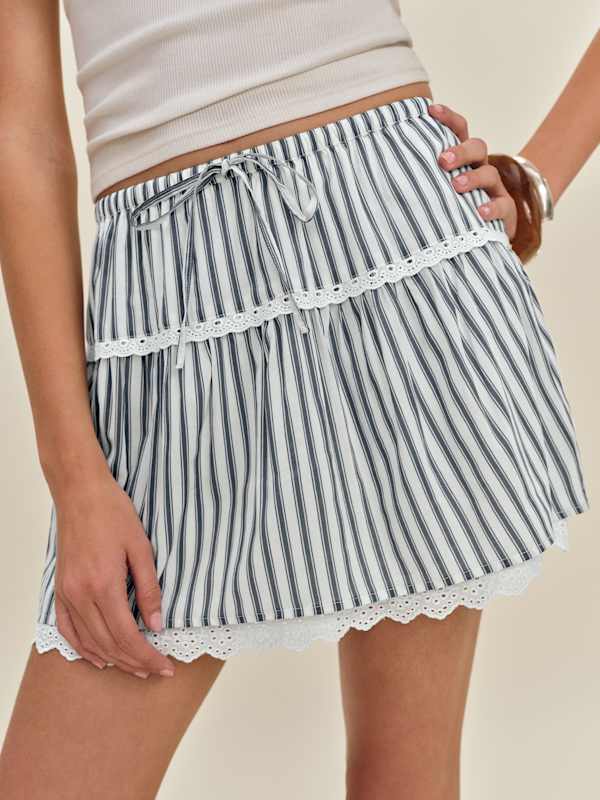 Tavia Skirt - Antibes Stripe