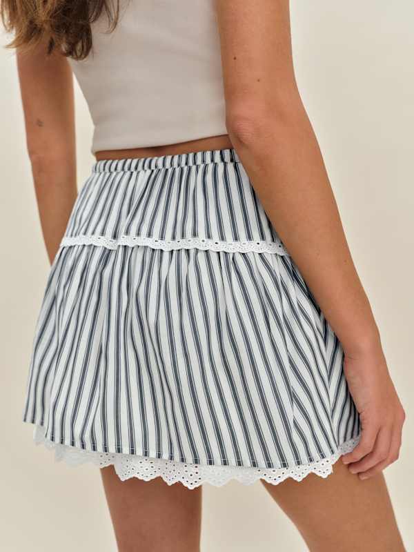Tavia Skirt - Antibes Stripe