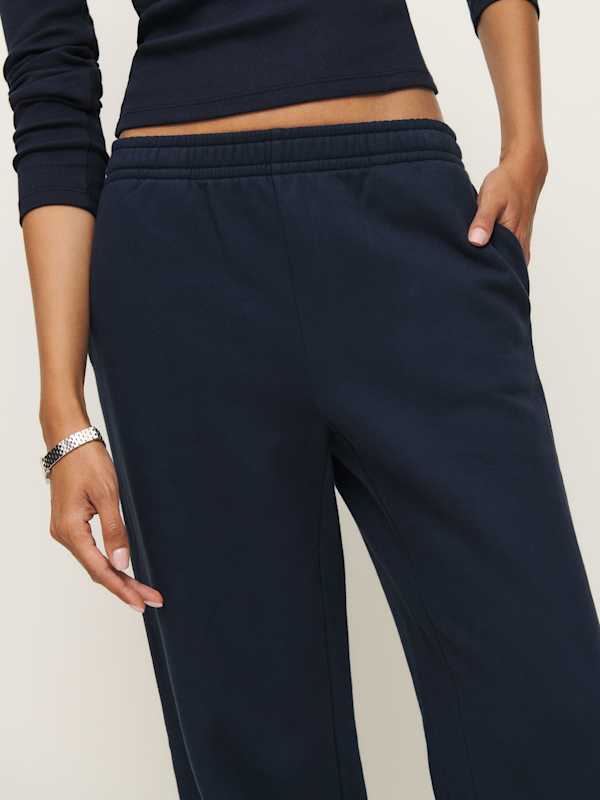 Kira Wide Leg Sweatpant - Midnight