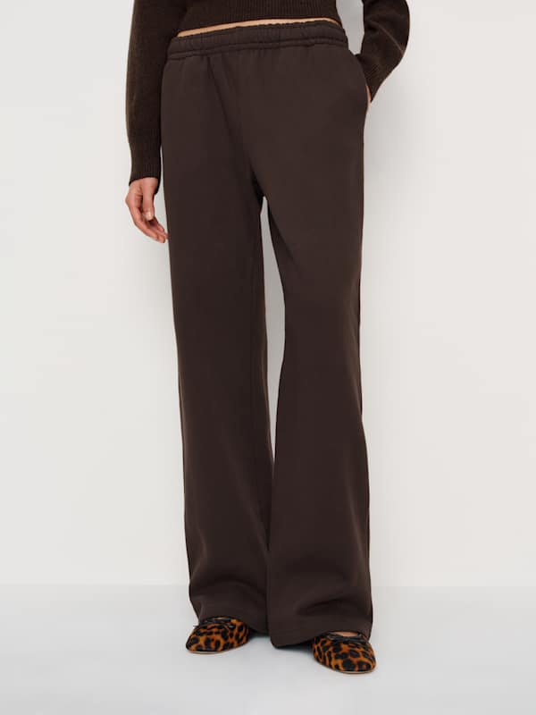 Kira Wide Leg Sweatpant - Mole