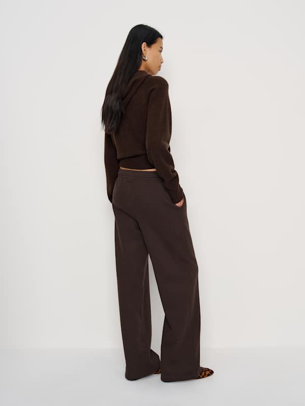 Kira Wide Leg Sweatpant - Mole