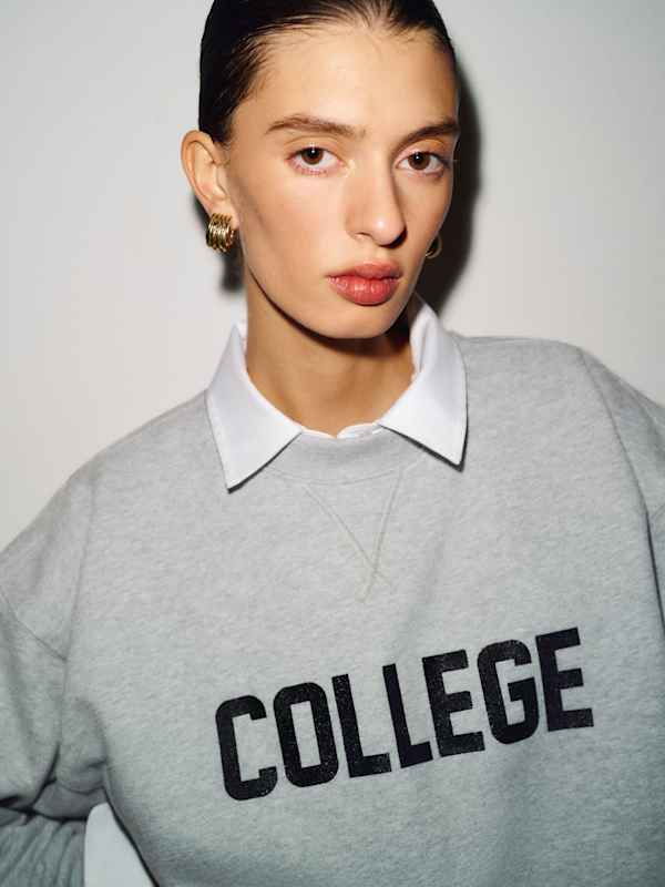 Drew Vintage Oversized Crewneck Sweatshirt - College