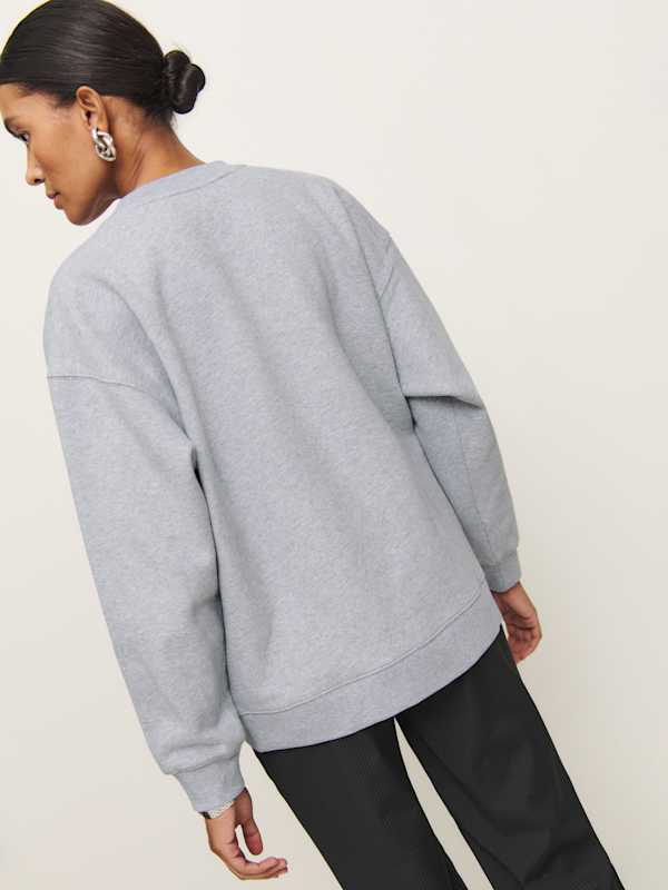 Drew Vintage Oversized Crewneck Sweatshirt - Heather Grey