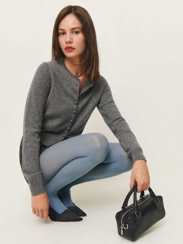 Swedish Stockings Svea Sheer Tights - Dusty Blue