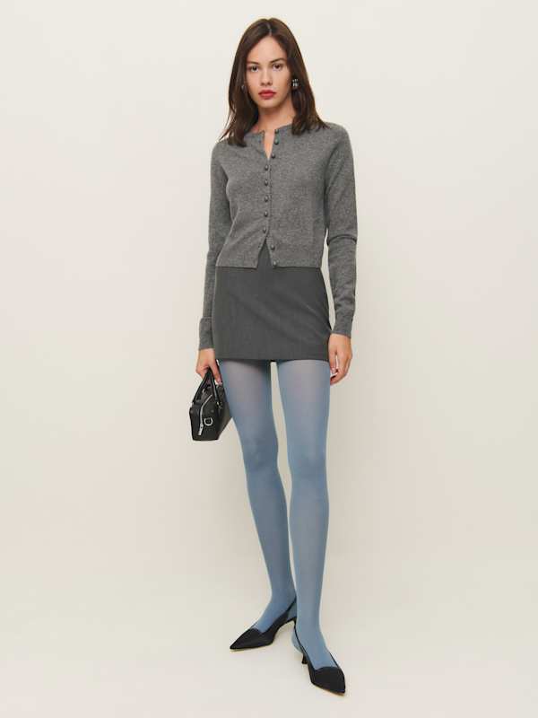 Swedish Stockings Svea Sheer Tights - Dusty Blue