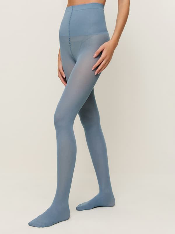Swedish Stockings Svea Sheer Tights - Dusty Blue