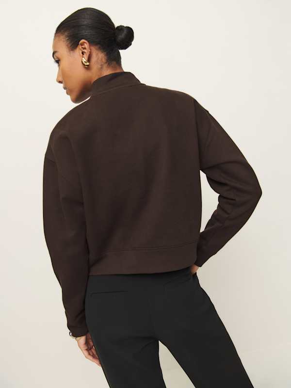 Maddie Zip Sweatshirt - Mole