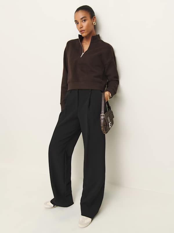 Maddie Zip Sweatshirt - Mole