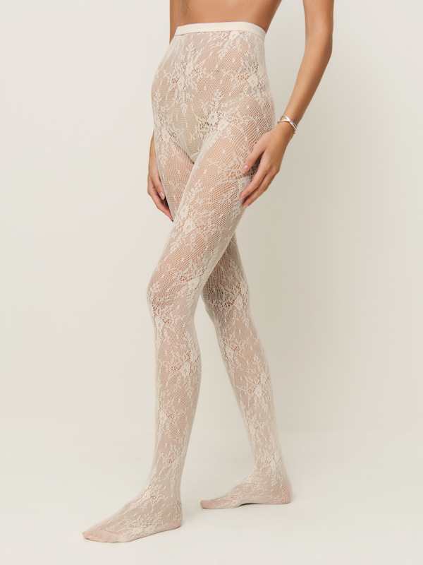 Swedish Stockings Rosa Lace Tights - Ivory
