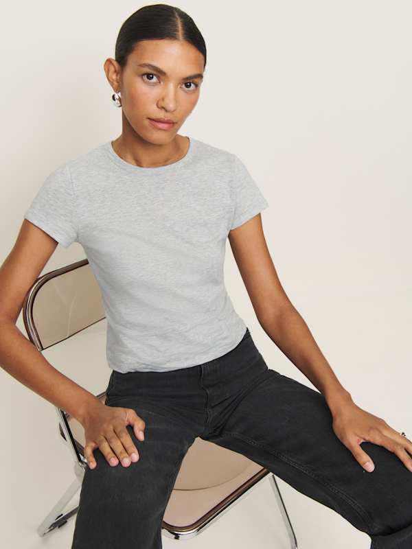 Max Slim Tee - Heather Grey