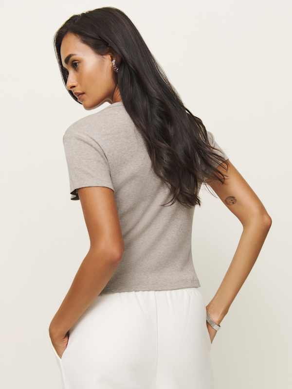 Max Slim Tee - Heather Taupe