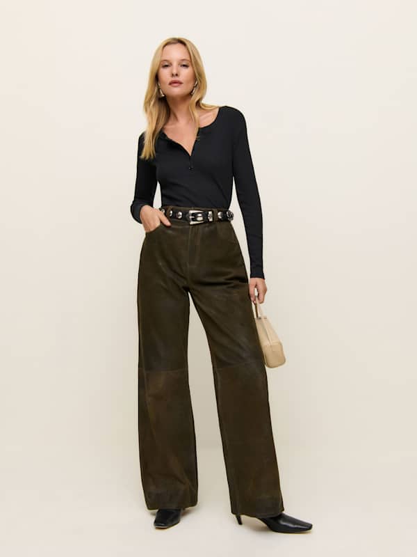 Jayden Long Sleeve Henley Tee - Black