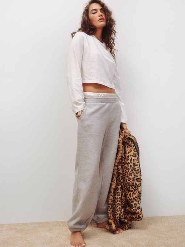 Asher Cropped Oversized Longsleeve Tee - White