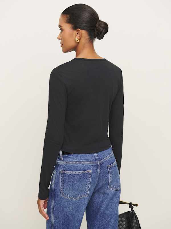 Ezra Slim Fit Long Sleeve - Black