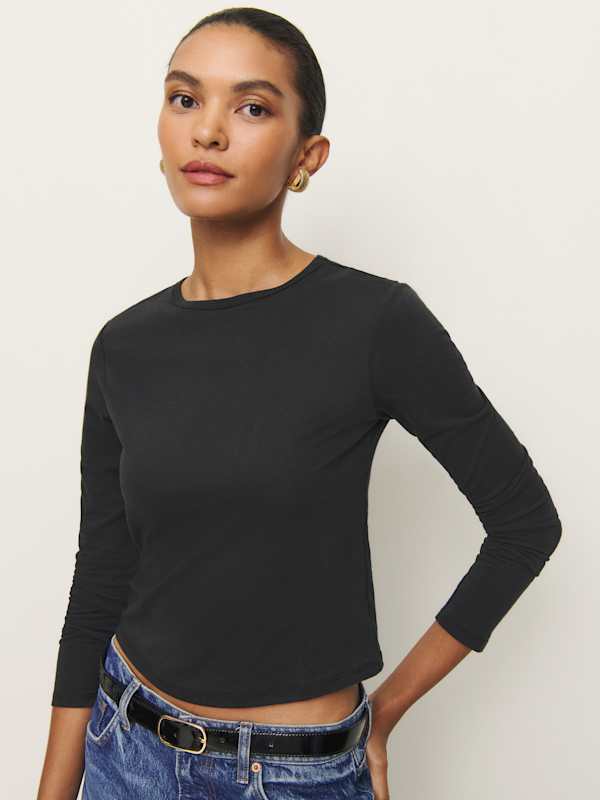 Ezra Slim Fit Long Sleeve - Black