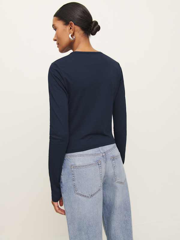 Ezra Slim Fit Long Sleeve - Midnight