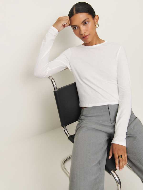 Ezra Slim Fit Long Sleeve - White