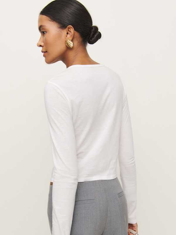 Ezra Slim Fit Long Sleeve - White