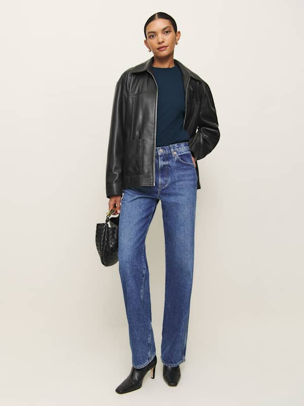 Asher Oversized Long Sleeve Tee - Midnight