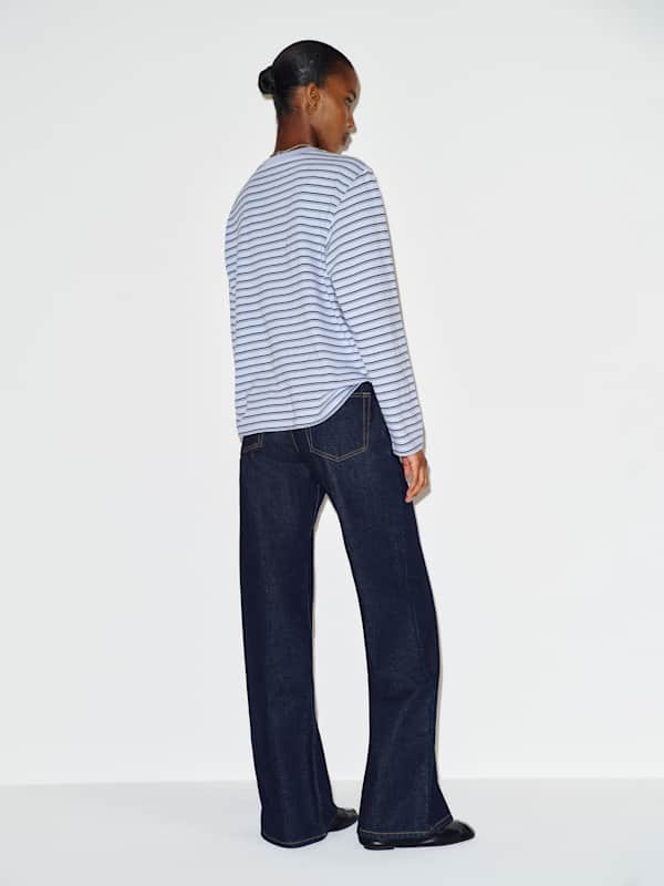 Asher Oversized Long Sleeve Tee - Monterey Stripe