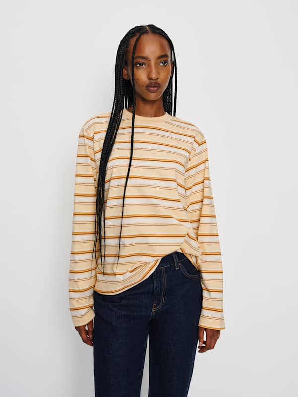 Asher Oversized Long Sleeve Tee - Pismo Stripe