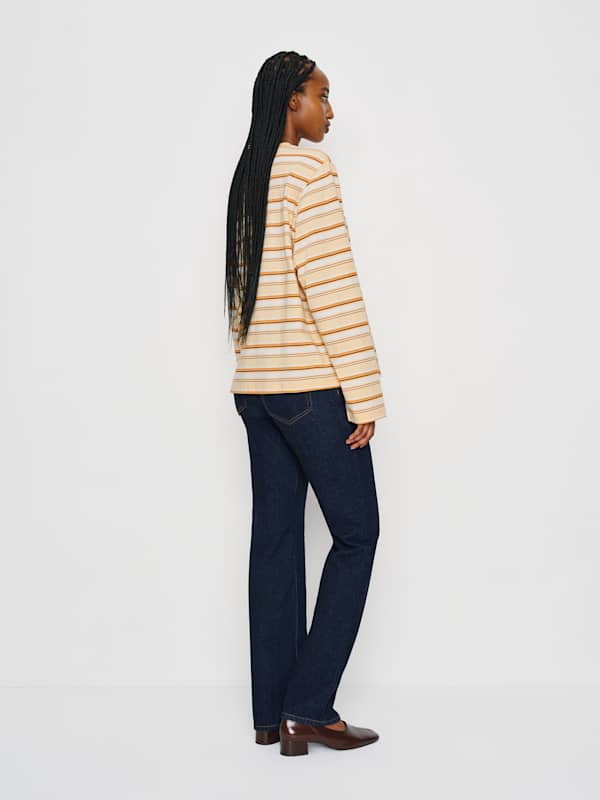 Asher Oversized Long Sleeve Tee - Pismo Stripe