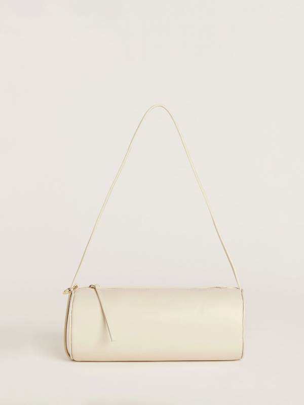 Simona Cylinder Bag - Cream Puff Leather