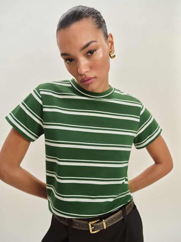 Rowan Crew Tee - Laguna Stripe