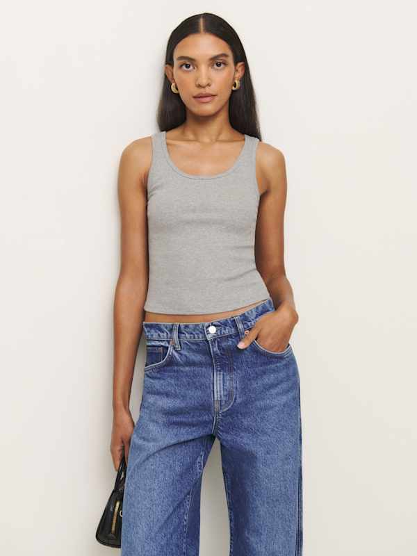 Olive Tank - Heather Grey