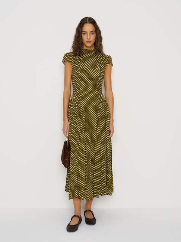 Maven Dress - Mossy Dot