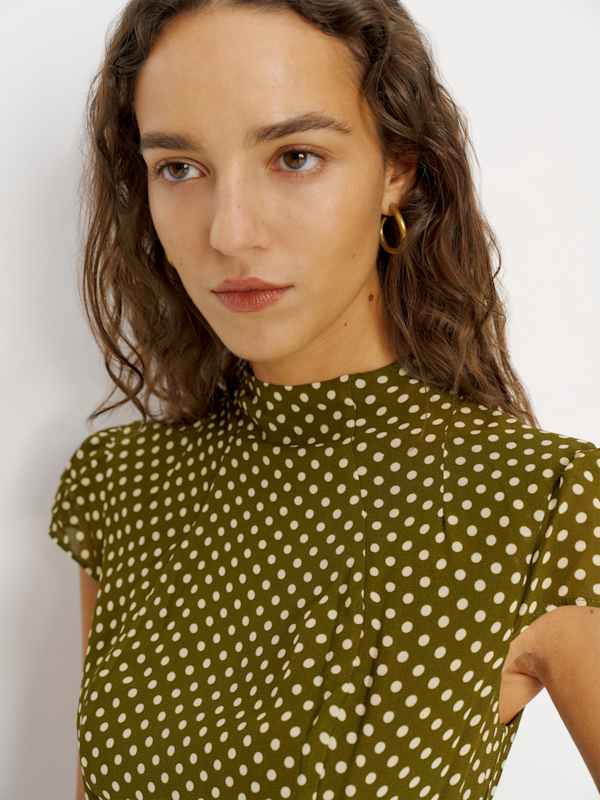 Maven Dress - Mossy Dot