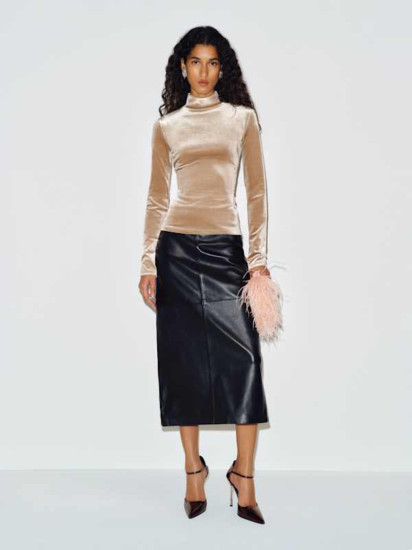 Nell Knit Top - Cream Velvet