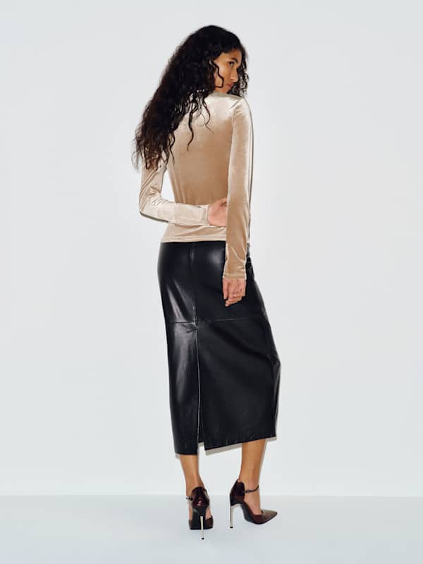 Nell Knit Top - Cream Velvet